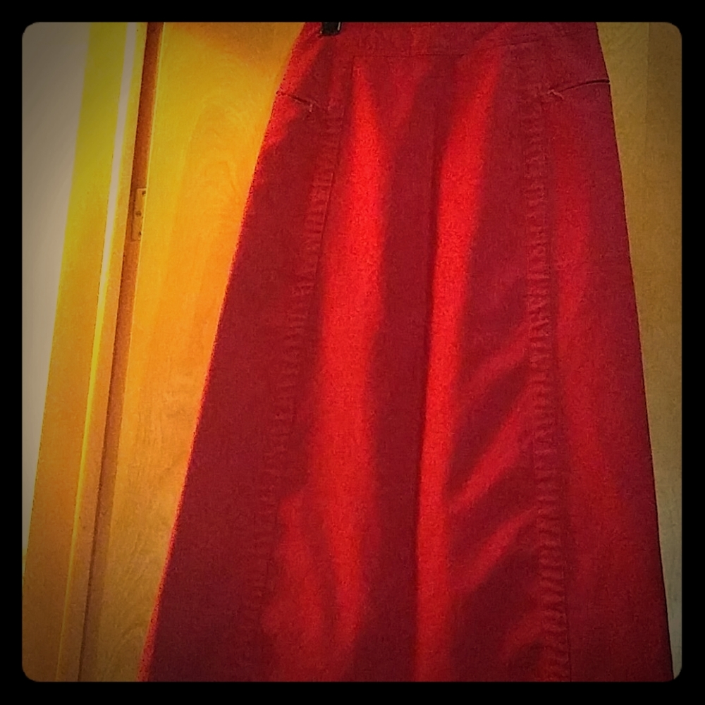 Water Girl Red Maxi Skirt